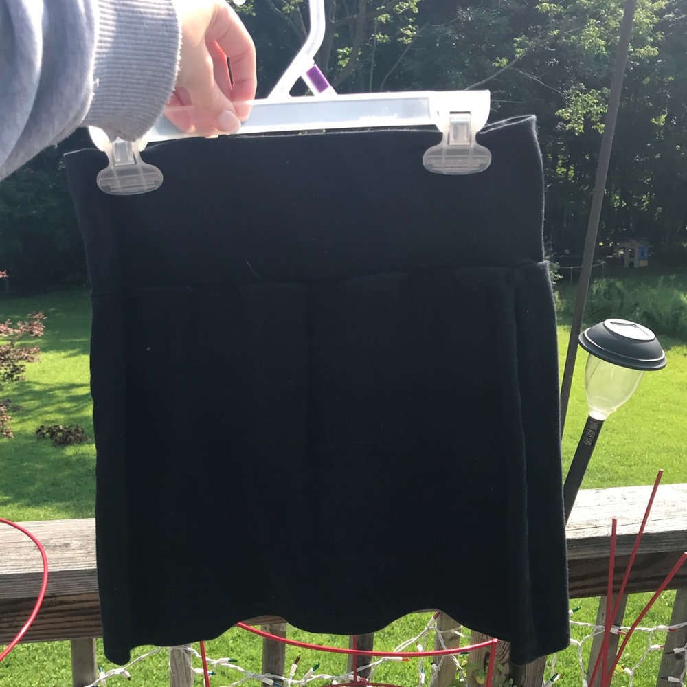 Black mini skirt!